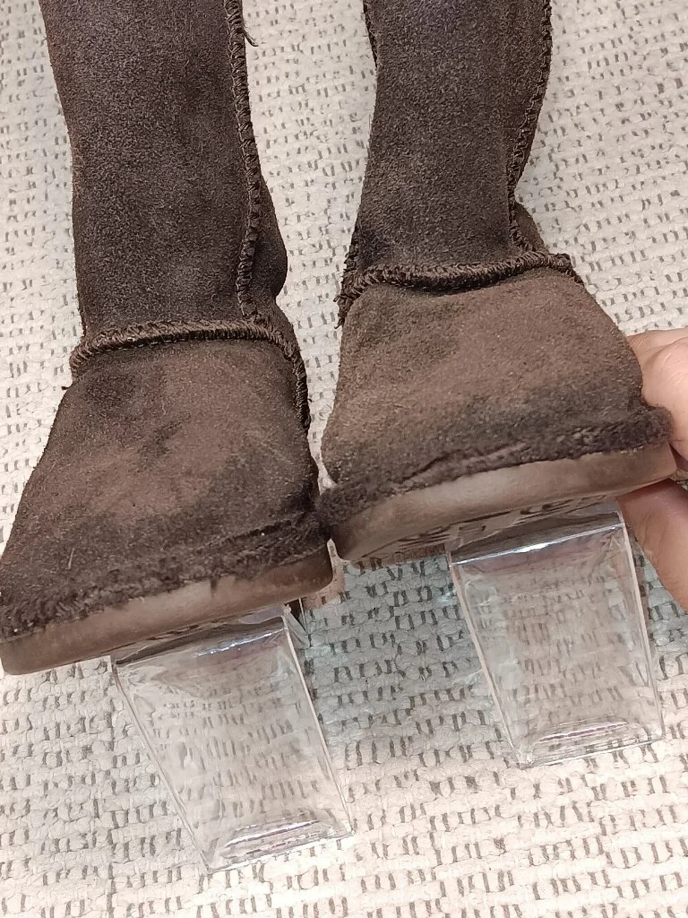 Emu Australia Kids Toddler 'Bronte Hi' Brown Suede Merino Wool Boots sz 9